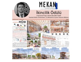 Öğrencimiz Ahmet Muzaffer Özkök "MEKAN2022 İç Mimarlık Öğrencileri Ulusal Bitirme Projeleri Yarışması"nda İkinci Oldu
